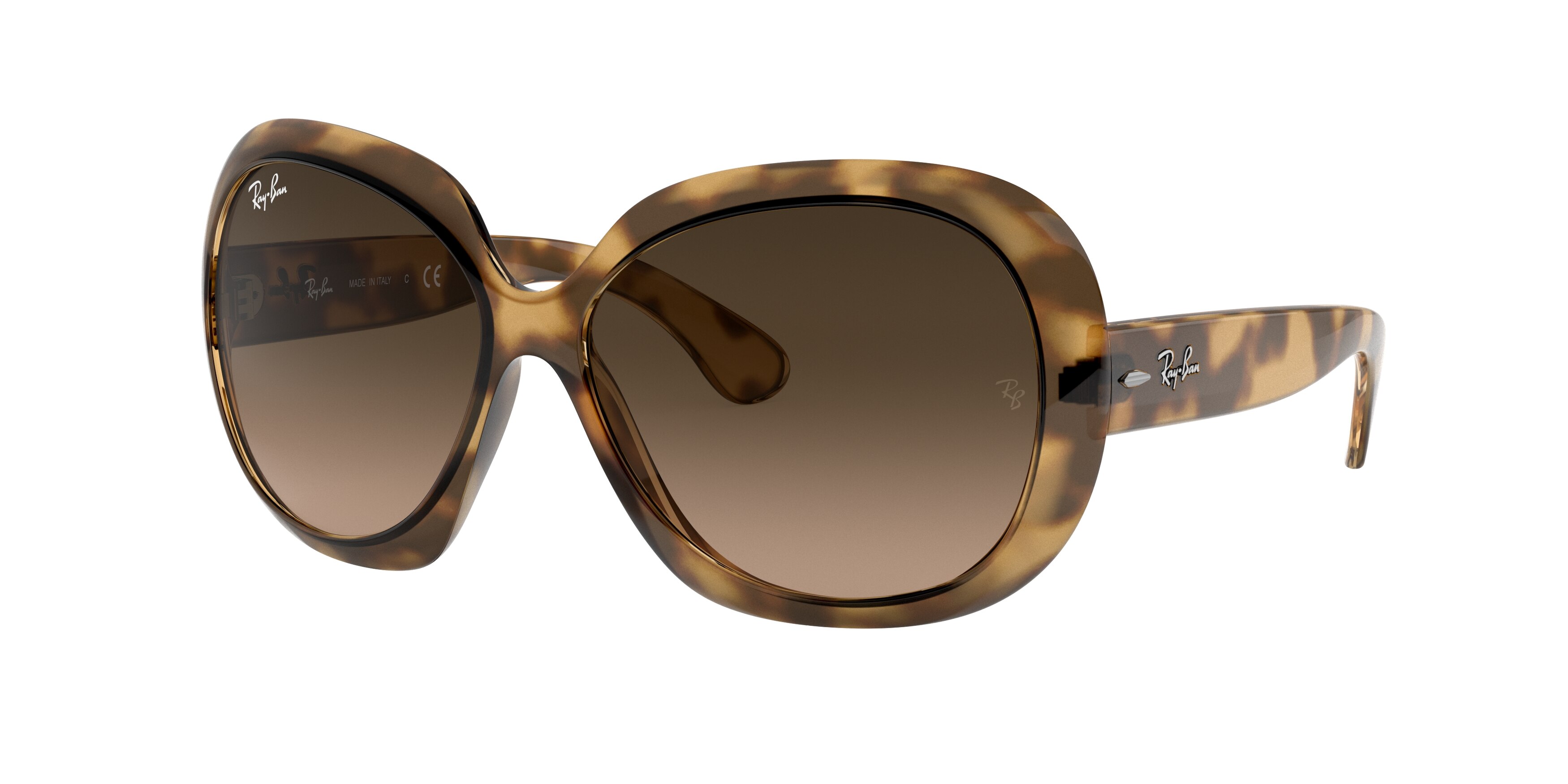 Ray - Ban Damen RB4098 Jackie Ohh Ii 642/A5 Sonnenbrillen Injiziert SchildkröTe Rosa Schmetterling Normal Schattiert-image